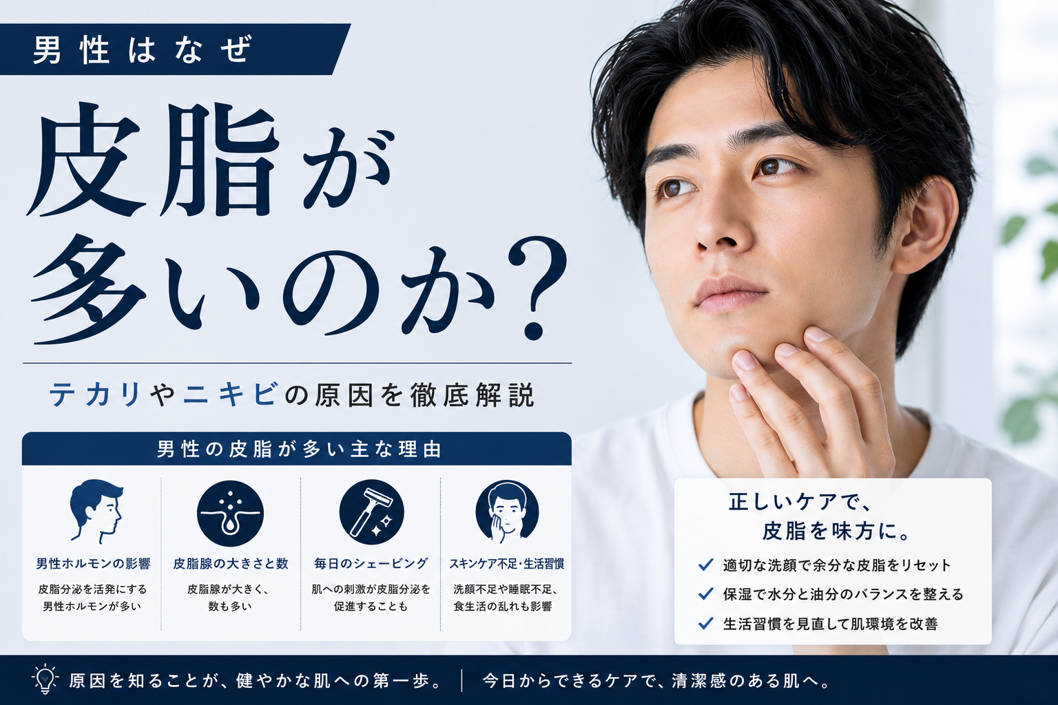 男性 皮脂 テカリ 原因