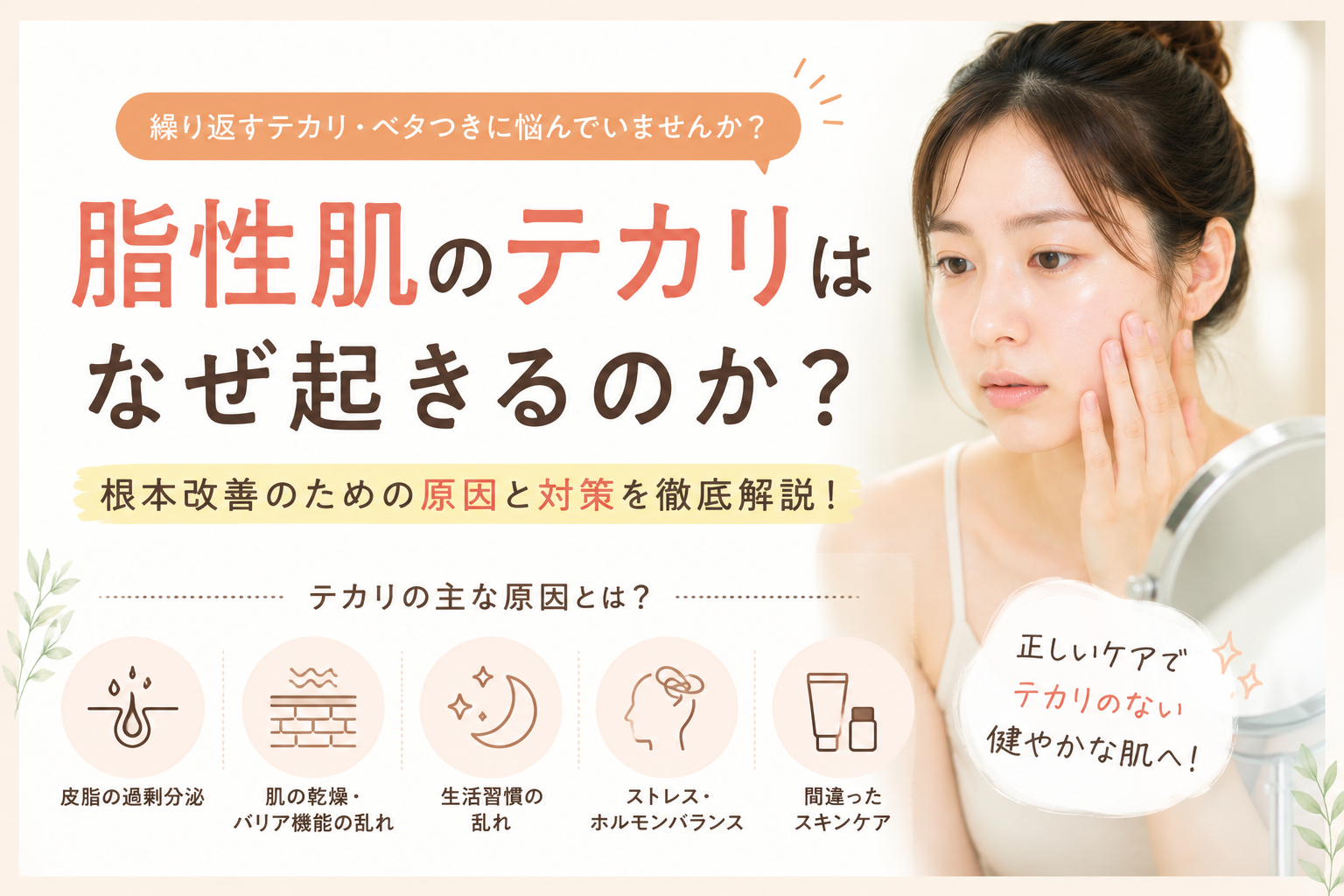脂性肌 テカリ 根本改善 男性 皮脂